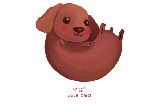 插畫公益T/圓滾滾臘腸犬：圖片 2