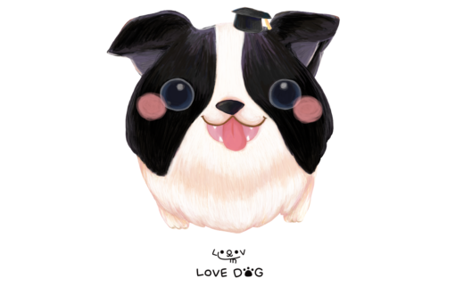 插畫公益T/圓滾滾邊境牧羊犬：圖片 2