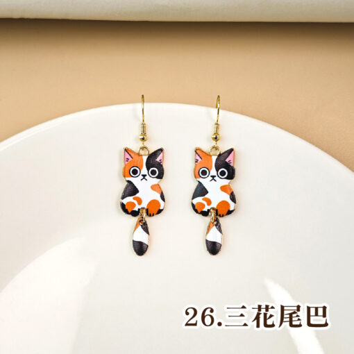 貓貓狗狗超可愛精緻耳環/耳釘：圖片 33