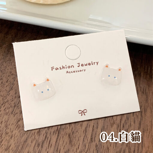 貓貓狗狗超可愛精緻耳環/耳釘：圖片 47