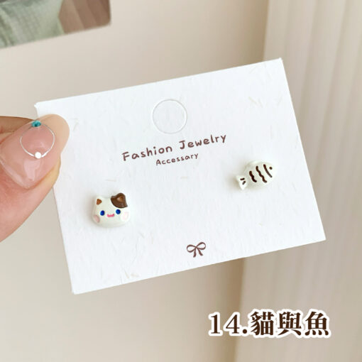 貓貓狗狗超可愛精緻耳環/耳釘：圖片 57