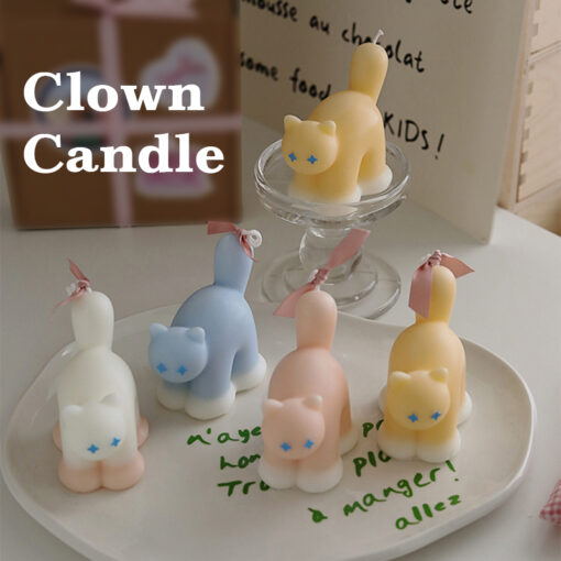 5A級香薰小丑貓蠟燭 Clown Candle 英國梨小蒼蘭 柏林少女 洋甘菊 藍風鈴 精緻包裝：圖片 9