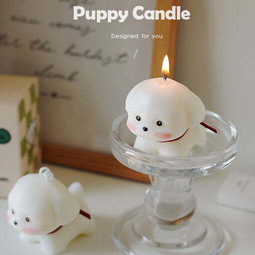 5A級香薰小白狗蠟燭 puppycandle 英國梨小蒼蘭 精緻包裝：圖片 7