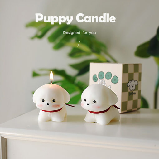 5A級香薰小白狗蠟燭 puppycandle 英國梨小蒼蘭 精緻包裝：圖片 4
