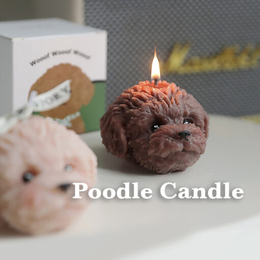 5A級香薰紅貴賓蠟燭 Poodle Candle 絲絨玫瑰 精緻包裝