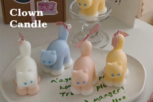 5A級香薰小丑貓蠟燭 Clown Candle 英國梨小蒼蘭 柏林少女 洋甘菊 藍風鈴 精緻包裝