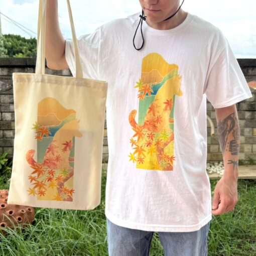 2025秋緣花守 x 楓葉犬 x 櫻花貓 肩背帆布袋：圖片 3